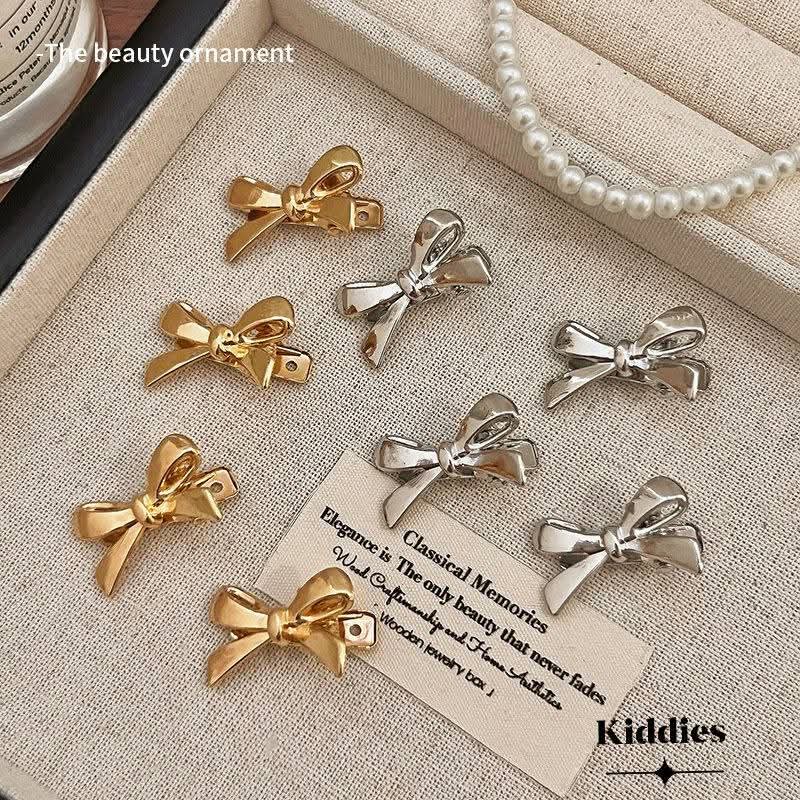 Metal Bow Clip 4pc - Assorted