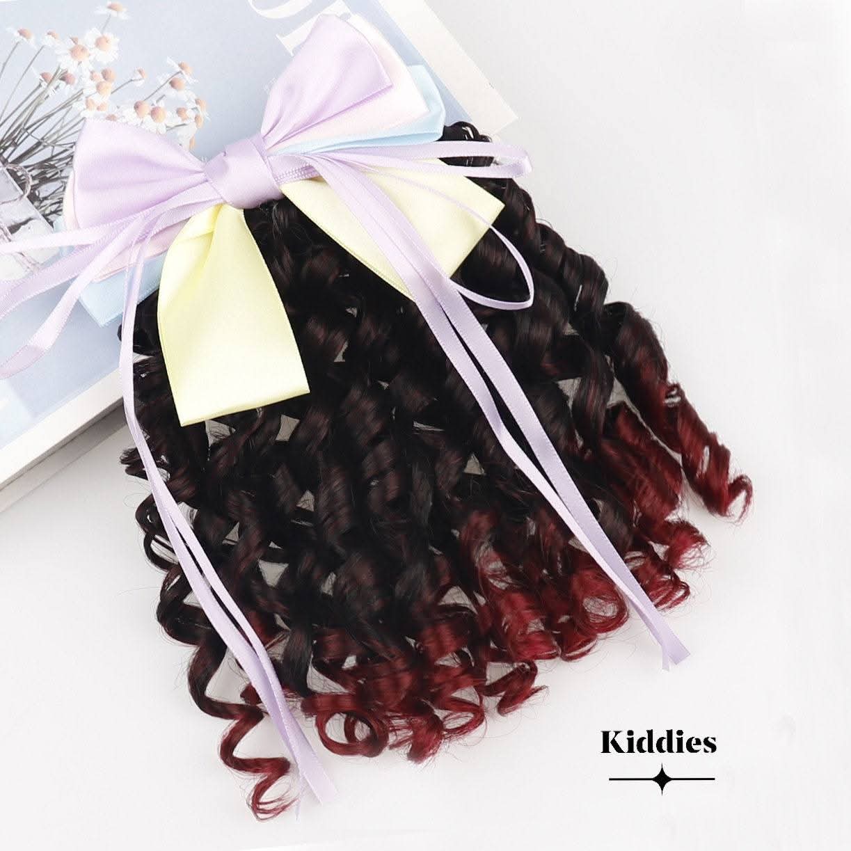 Twisted Rolled Hair with bow clip