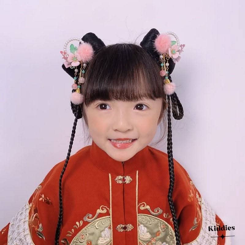 Chinese Red flower clip