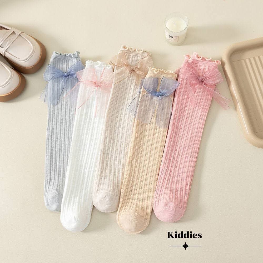 Softy bow long socks
