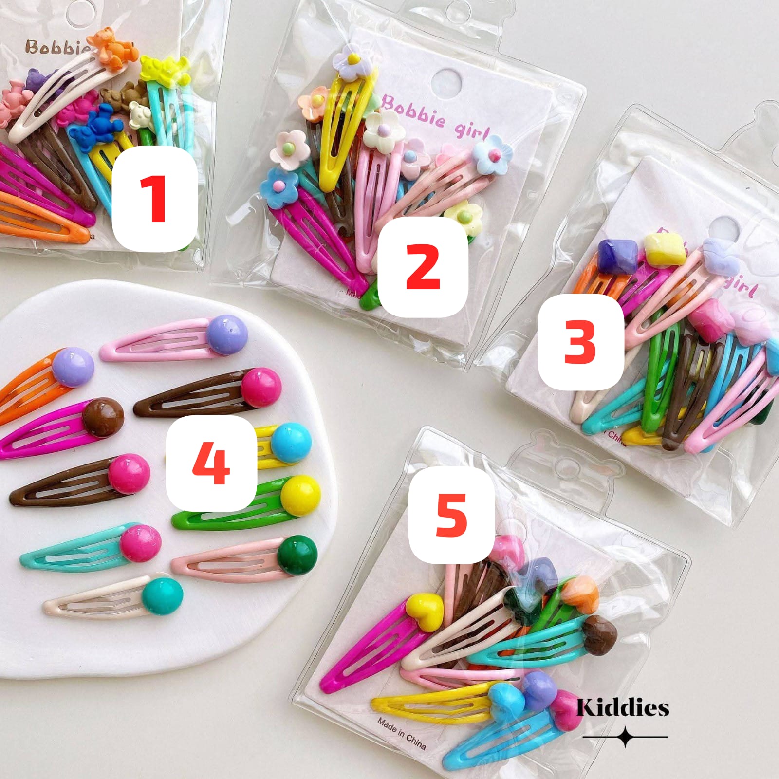 Snap clip Candy colour