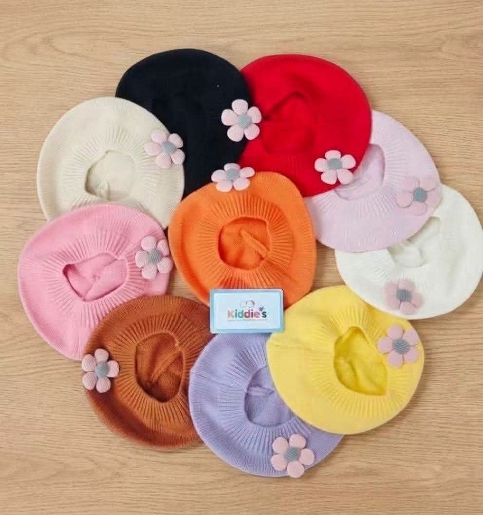 Flower Beret Cap