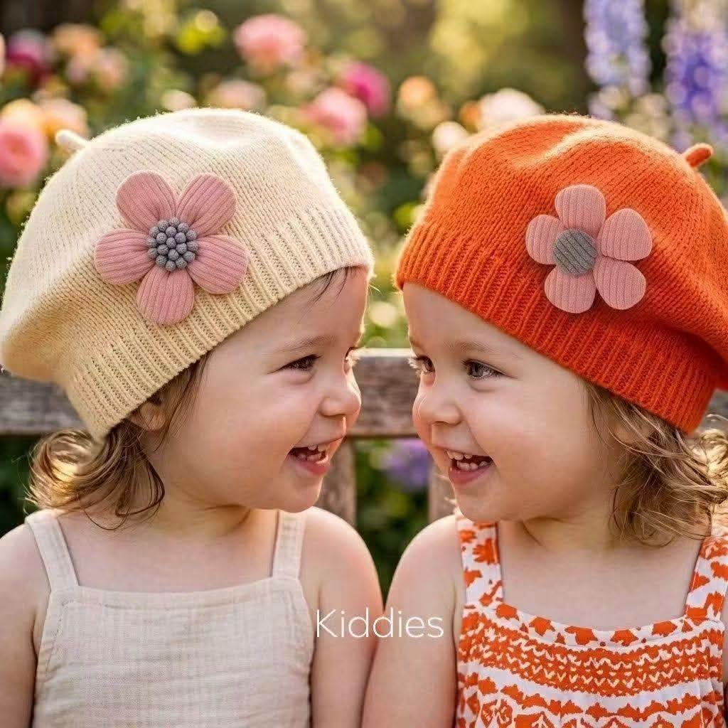 Flower Beret Cap