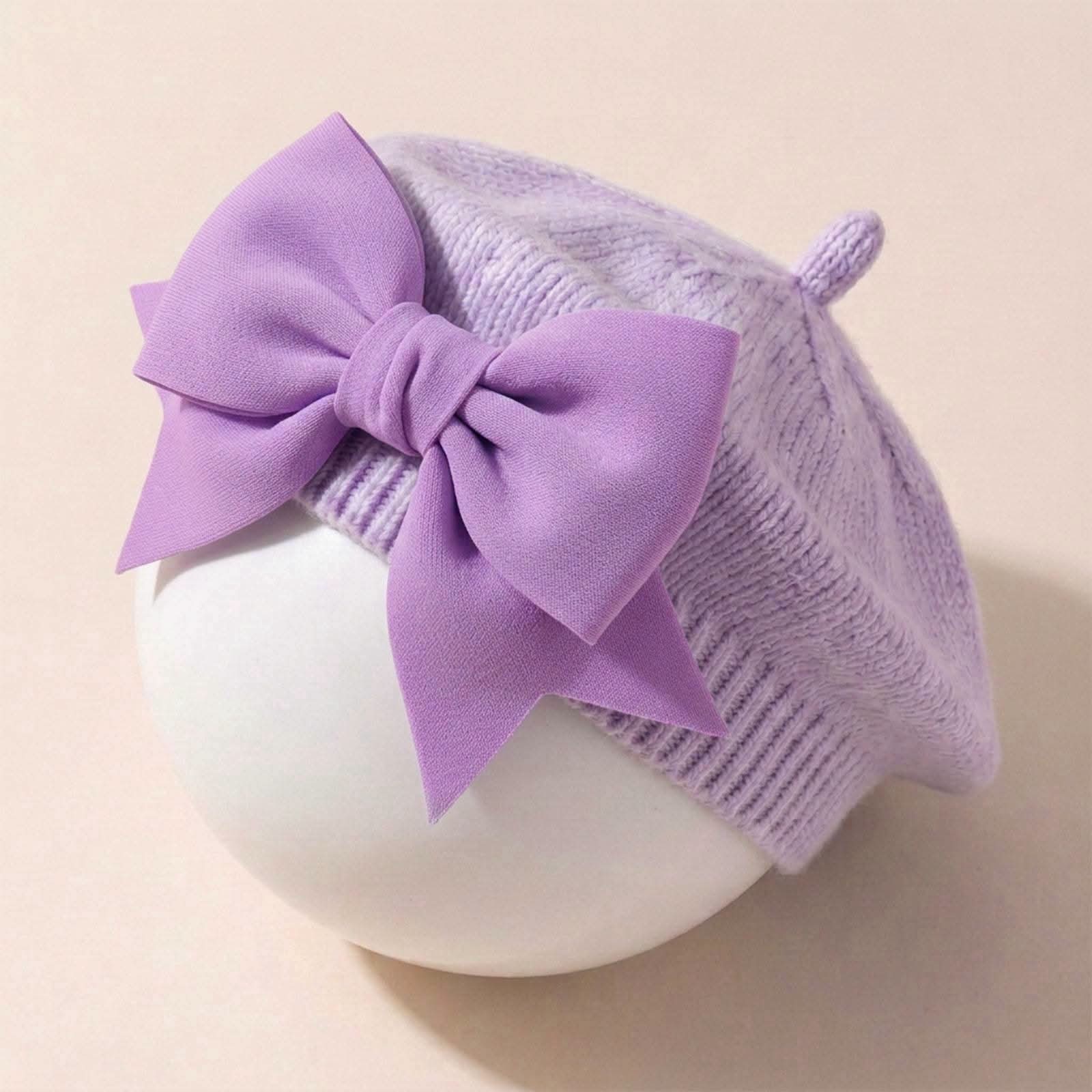 New Bow Beret Cap