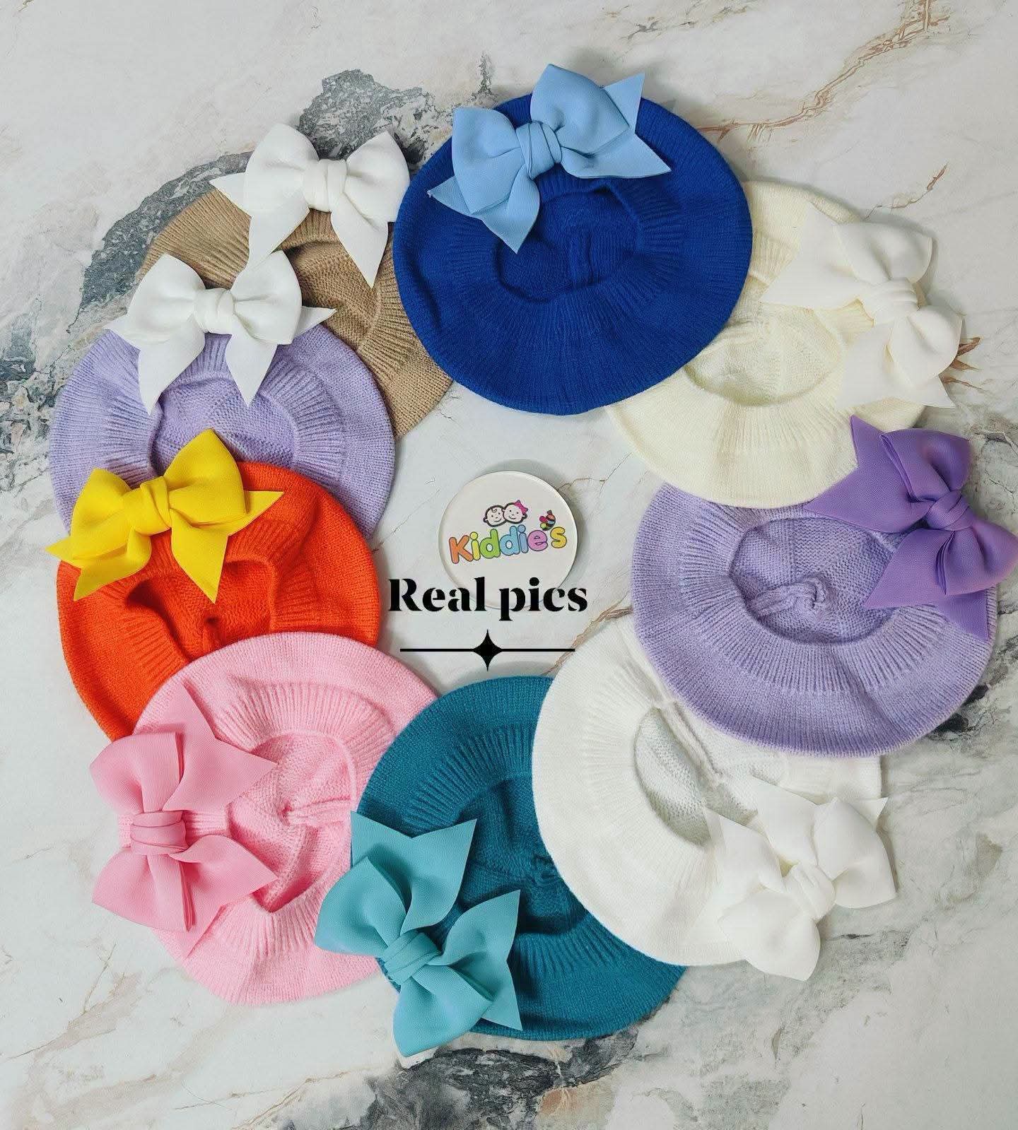 New Bow Beret Cap