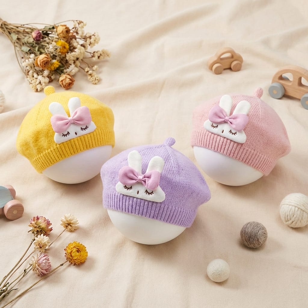 Bunny Beret Cap