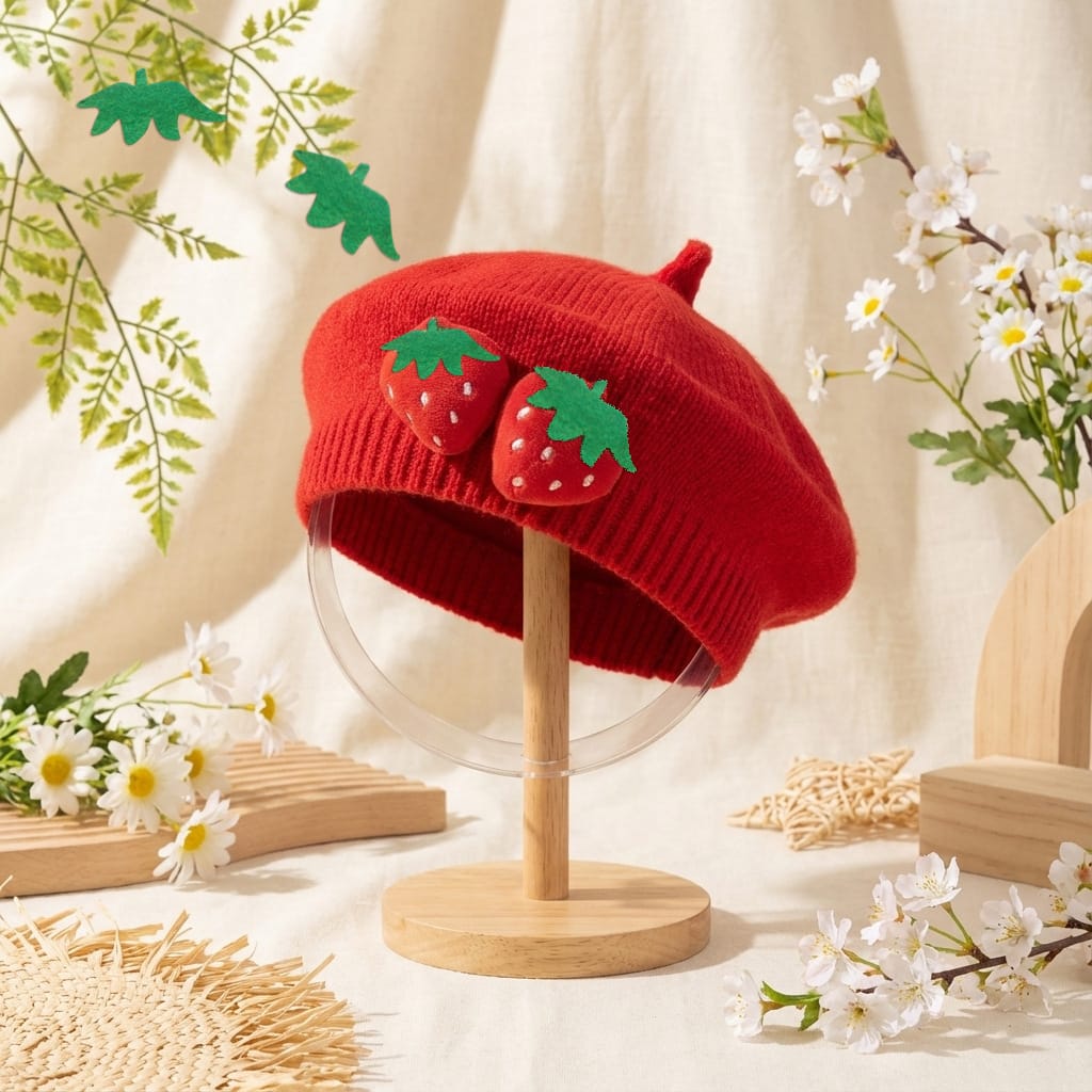 3D Fruits Beret Cap